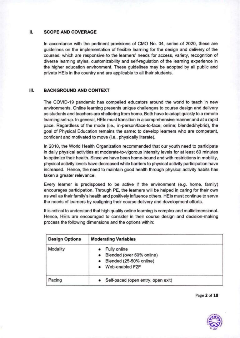 CHED Memorandum Order No. 40, Series of 2021 | CHED MIMAROPA Region